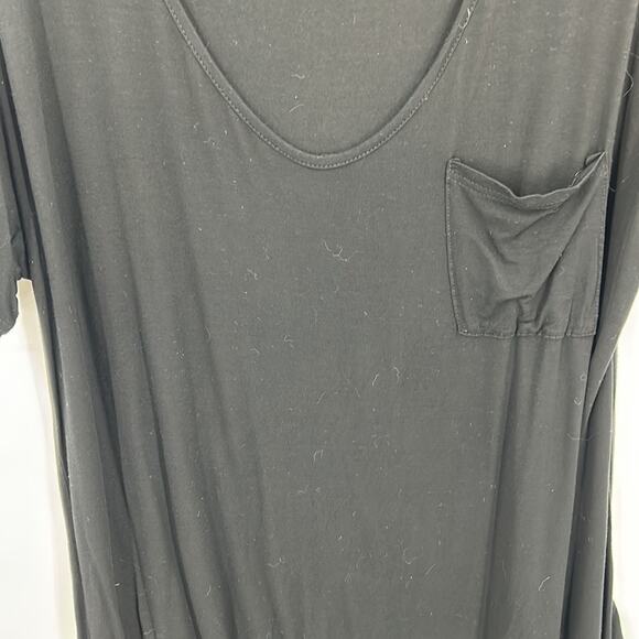 Women's Plus Size V Neck Black Short Sleeve Top Tunic Size 2 X - Picture 3 of 11